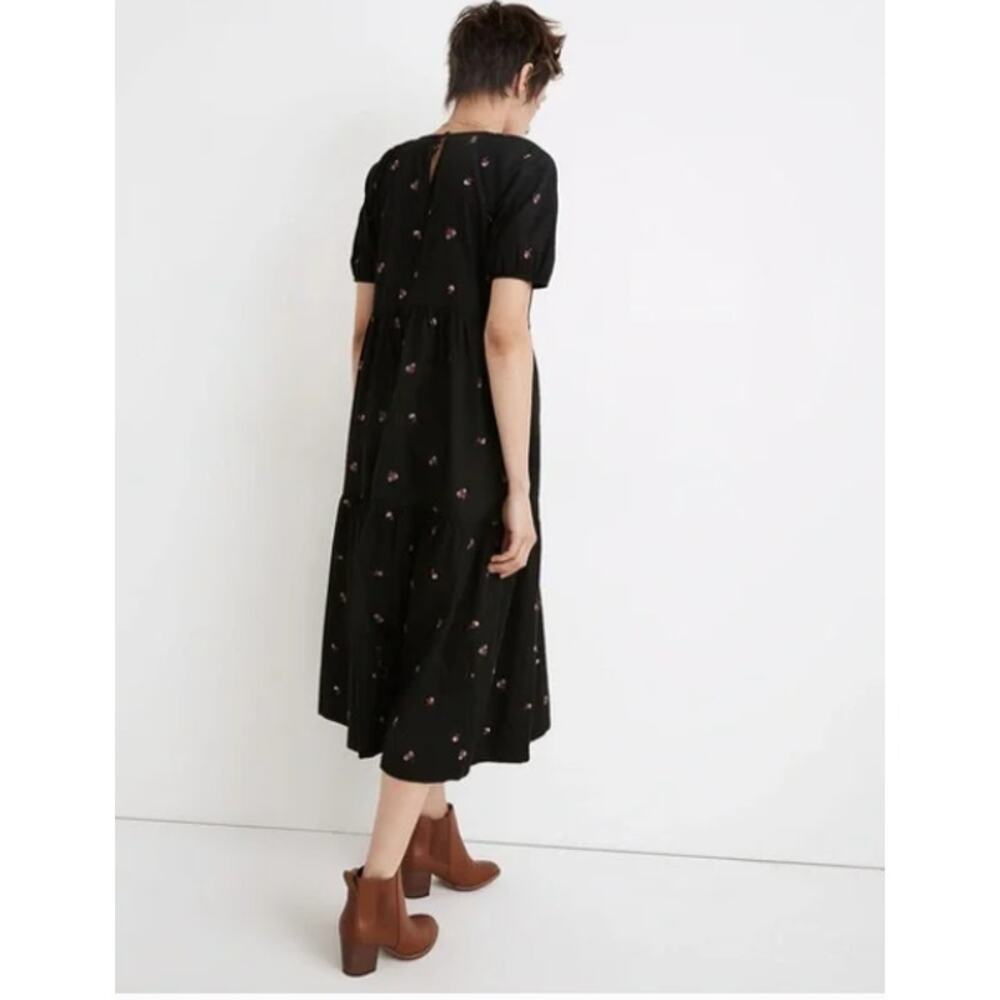 NEW! Madewell Short-Sleeve Cattail Tiered Dress in AMIE FLORAL (XL) - Picture 3 of 5